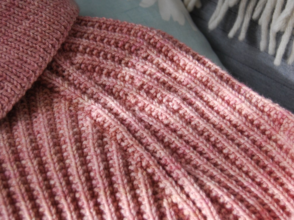 Pattern drafting for knitwear design - raglan sleeve detail on the Karin sweater, from Natalie in Stitches, independent knitting pattern designer